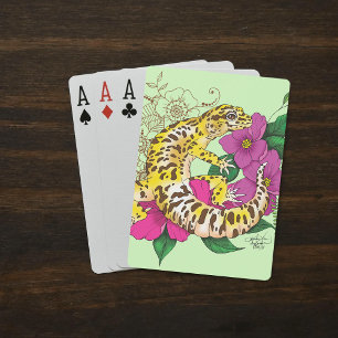 Leopard Gult Gecko Grönt Casinokort