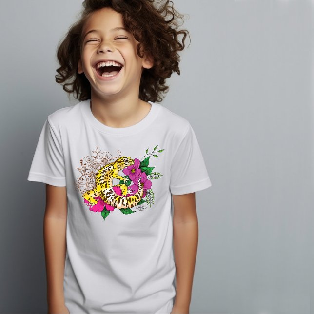 Leopard Gult Gecko Grönt T Shirt (Skapare uppladdad)