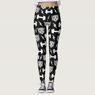 Leopard Gym Mönster Leggings
