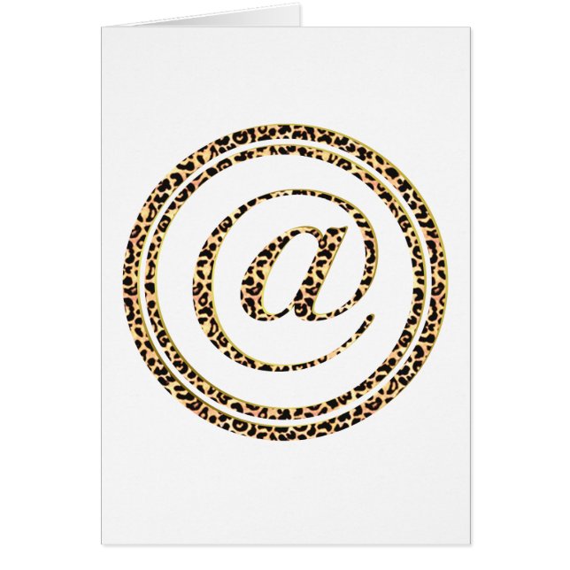 Leopard @ hälsningskort (Framsidan)
