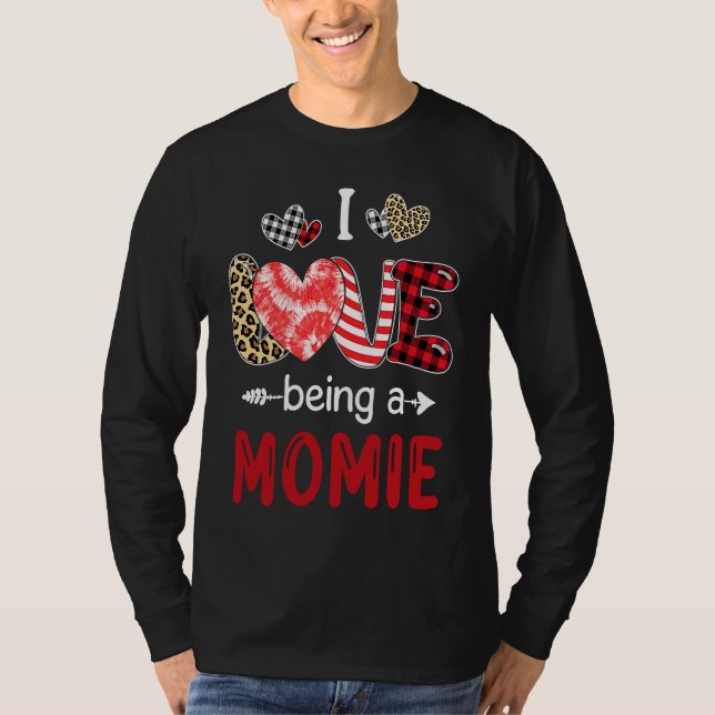 Leopard Happy Mothers Day I Love Being A Momie Buf T Shirt (Framsida)