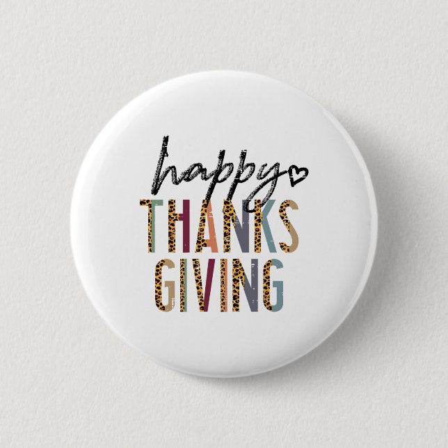 Leopard Happy thanksgiving Cute Fall Autumn Women Knapp (Framsida)