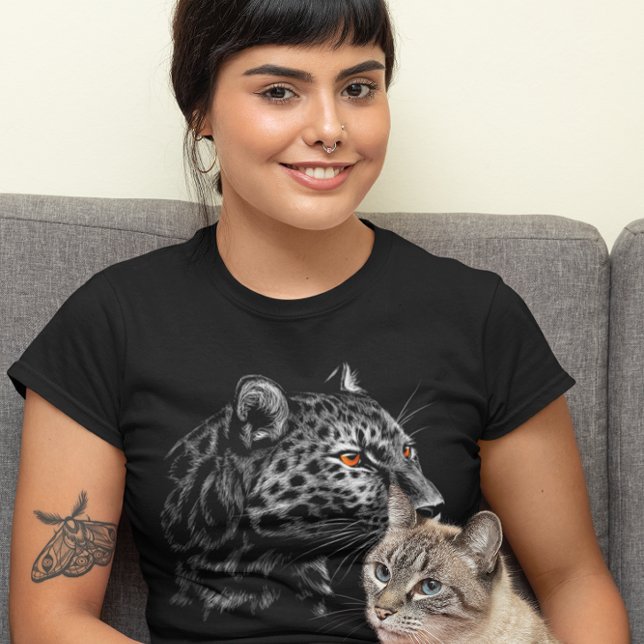Leopard Head Graphic Animal Big Cat T Shirt (Skapare uppladdad)