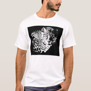 Leopard Head Pop Art Trendig Template Elegant Mana T Shirt