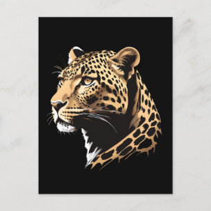 Leopard Head Vykort