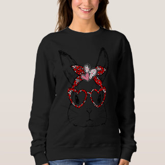 Leopard Heart Bunny Rabbit Lover Happy Valentine D T Shirt