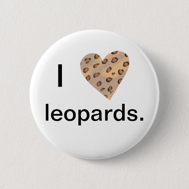 Leopard Heart, jag leopards nålar på knappar (Framsida)