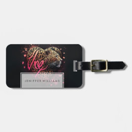 Leopard Heart Love Graffiti Art Bagagebricka