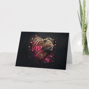 Leopard Heart Love Graffiti Art Kort