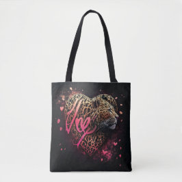 Leopard Heart Love Graffiti Art Tygkasse