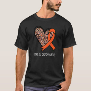 Leopard Heart Merkel Cell Carcinoma Awareness Oran T Shirt