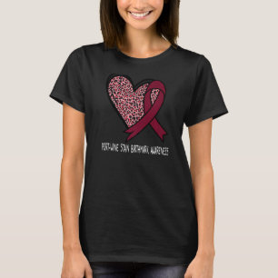 Leopard Heart Port Vin Stain Birthmark Awareness T Shirt