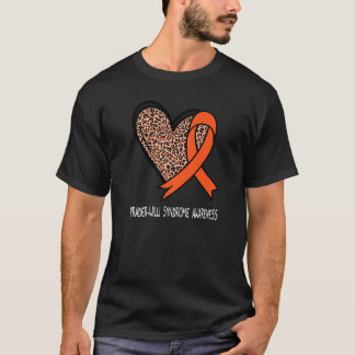 Leopard Heart Prader Willi Syndrome Awareness Oran T Shirt