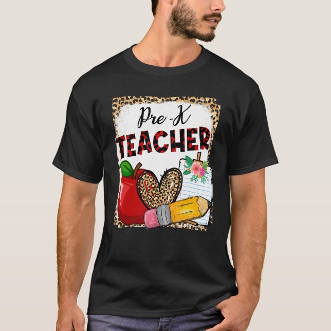 Leopard Heart-prek Lärare som undervisar i skolan T Shirt (Framsida)