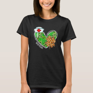 Leopard Heart Shamrock Emt Life Nurse St Patricks T Shirt