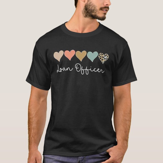 Leopard Hearts Matching Valentine's day for Loan O T Shirt (Framsida)