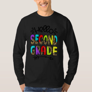 Leopard Hej Andra 2:a Klass Lärare Första Skoldage T Shirt