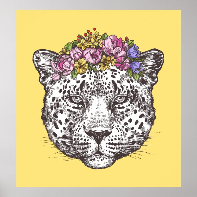 Leopard Hippie Chic Poster (Framsidan)