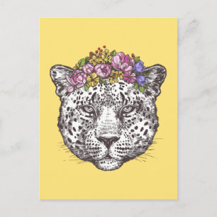 Leopard Hippie Chic Vykort