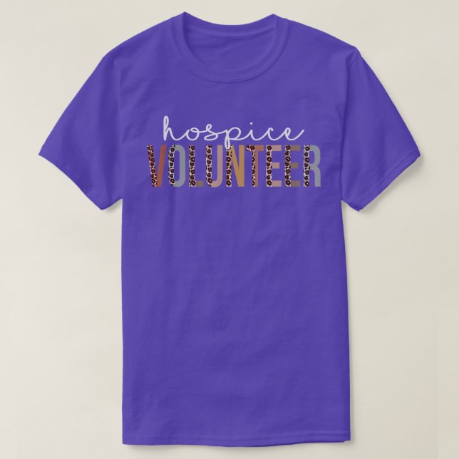 Leopard Hospice Volunteer Avskrivningstjänster T Shirt (Design framsida)