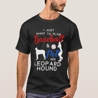 Leopard Hound Funny Baseball Hundägare Älskare Jul T Shirt
