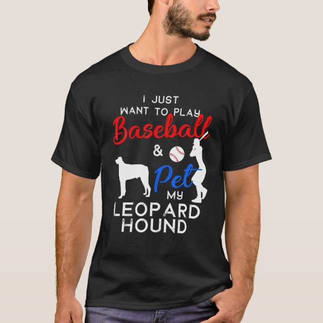 Leopard Hound Funny Baseball Hundägare Älskare Jul T Shirt (Framsida)