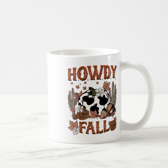 Leopard Howdy faller Western Pumpkin Autumn Fall T Kaffemugg (Höger)