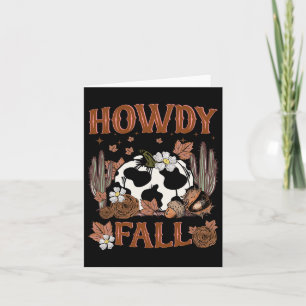 Leopard Howdy faller Western Pumpkin Autumn Fall T Kort