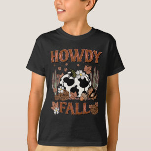 Leopard Howdy faller Western Pumpkin Autumn Fall T T Shirt