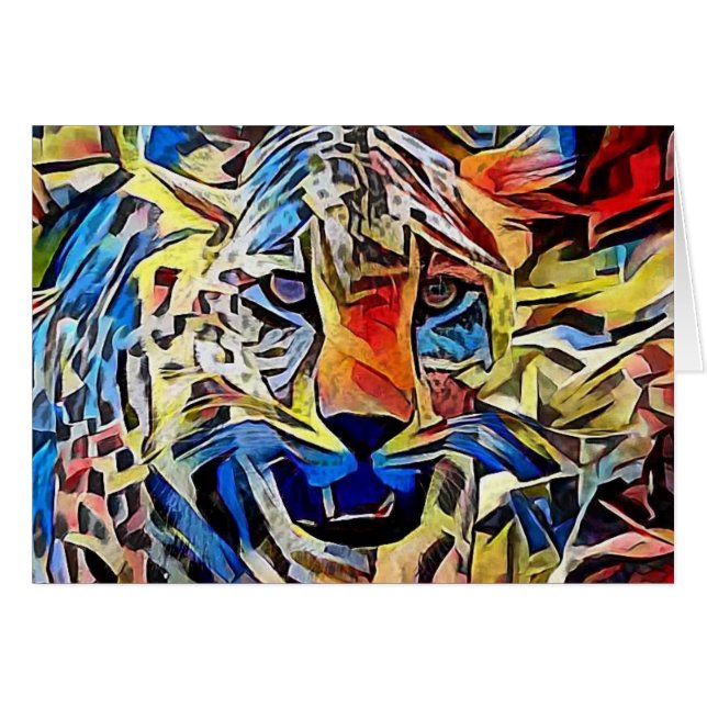 Leopard i afrika 2 hälsningskort (Framsidan Horizontal)