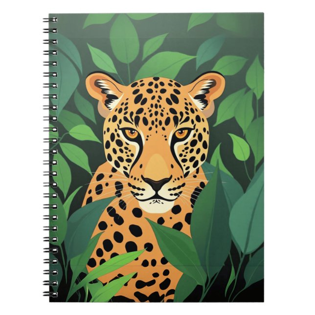 Leopard i djungeln  anteckningsbok (Framsidan)