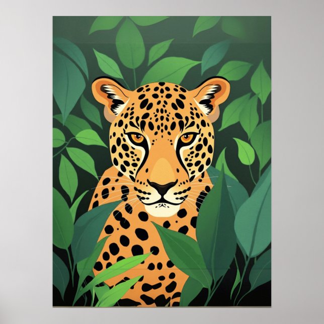 Leopard i Jungle Poster (Framsidan)