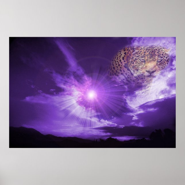 Leopard i lila himlar. poster (Framsidan)