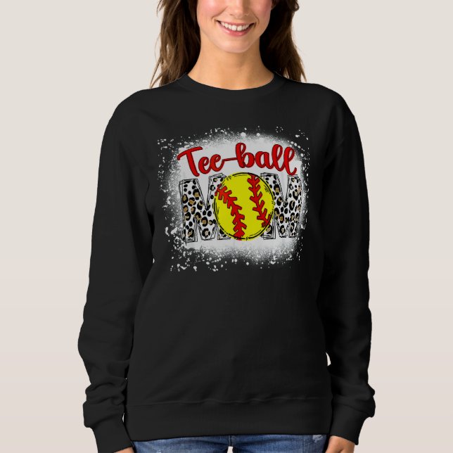 Leopard i Mamma vid Teeball Mors dag i boll Mamma T Shirt (Framsida)