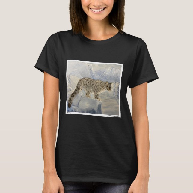 Leopard i Oljemålningen  i Snö T Shirt (Framsida)