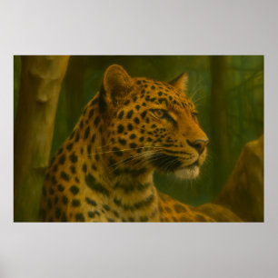 Leopard i skogen poster