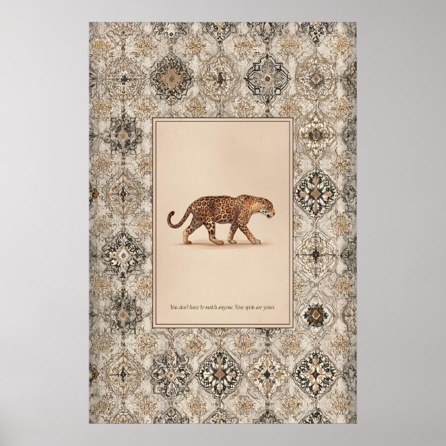 Leopard Illustrations Affisch Väggdekor Fläckig St (Framsidan)