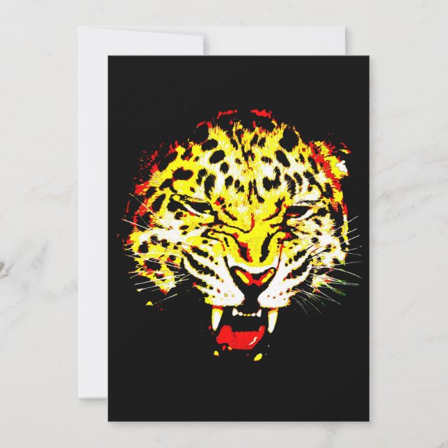 Leopard-inbjudan Inbjudningar (Framsida)