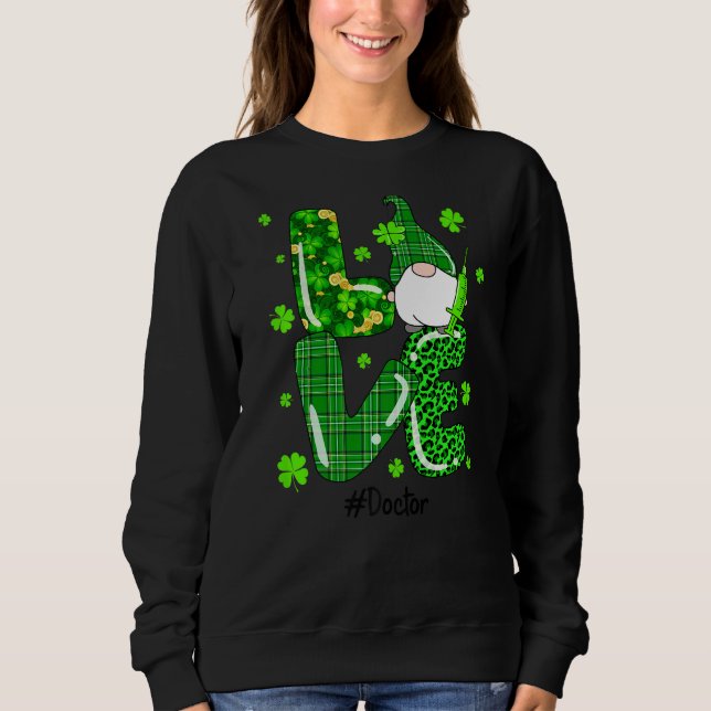 Leopard Irish Grönt Play Doktor Gnome St Patrick T Shirt (Framsida)