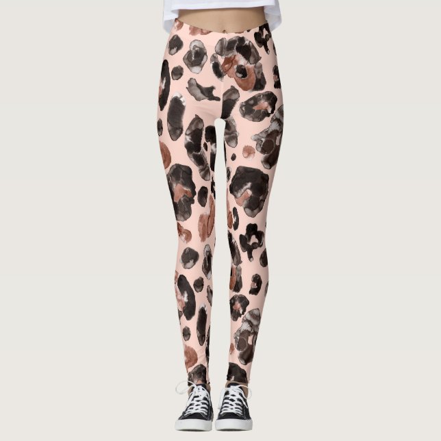 Leopard jackar, djurskinn, sömlös mönster. leggings (Framsida)
