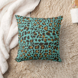Leopard Jaguar Animal Print Mönster Kudde