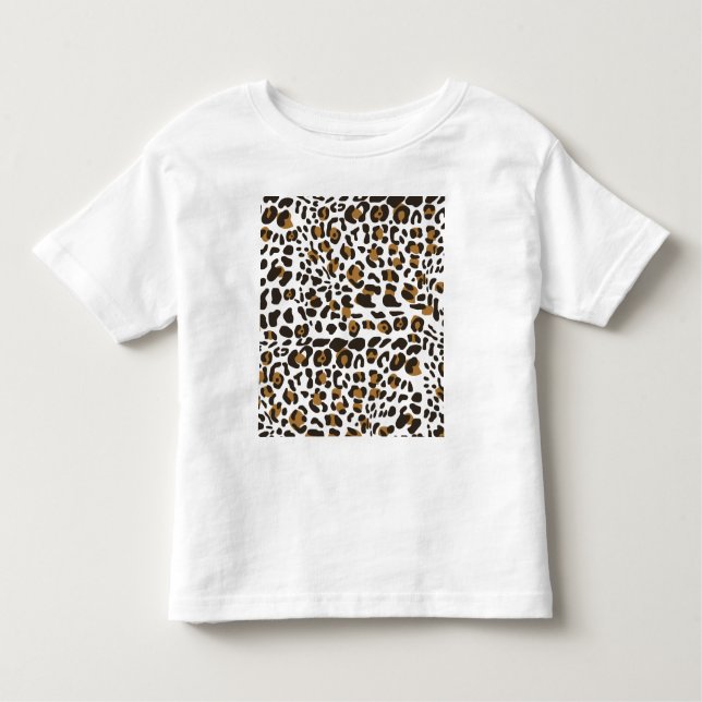 Leopard Jaguar Animal Print Mönster T Shirt (Framsida)