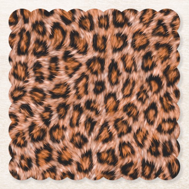 Leopard Jaguar Cat Brown Päls Mönster-24609 Underlägg Papper (Framsida)