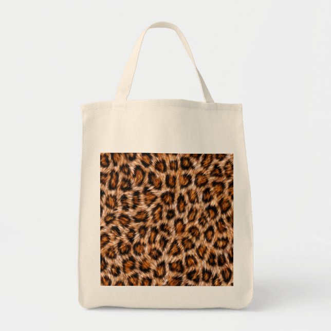 Leopard Jaguar Katt Brun Päls Mönster Tygkasse (Framsidan)