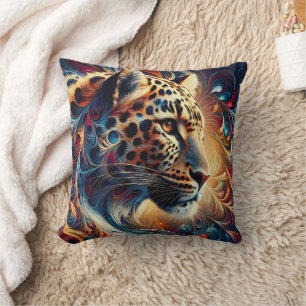 Leopard Joy: Virvlande Djungel Majesty Kudde