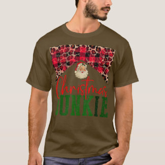 Leopard jul Junkie Jultomten Merry Christm T Shirt