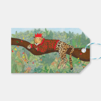 Leopard Juletiketters Presentetikett