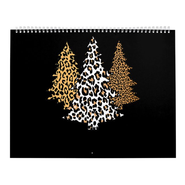 leopard julgranar cheetah-djurets tryckpresent kalender (Omslag)