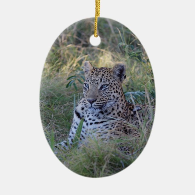 LEOPARD JULGRANSPRYDNAD KERAMIK (Framsidan)