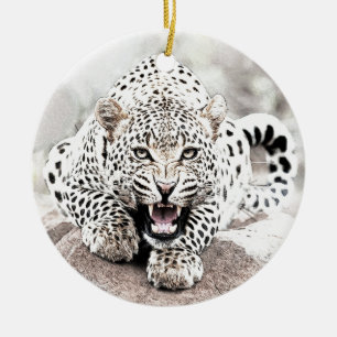 Leopard Julgransprydnad Keramik